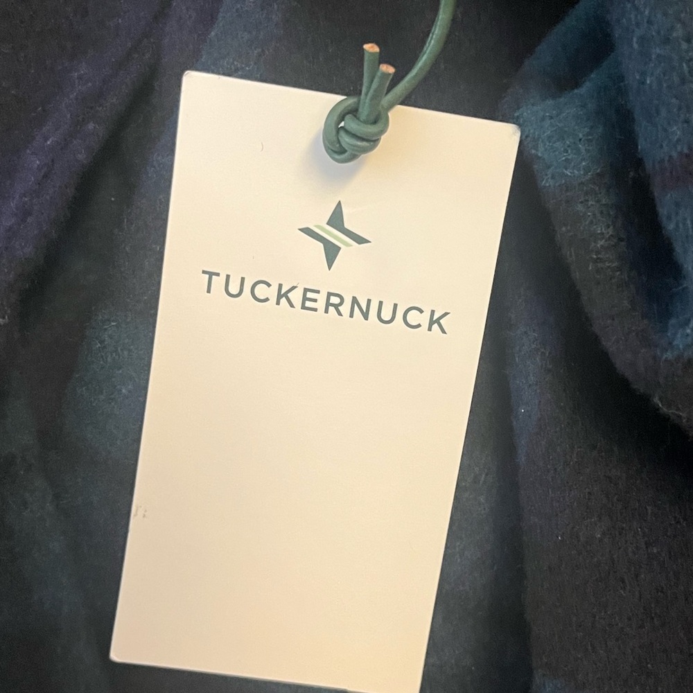 Tuckernuck Navy and Green Checkered Ruffle Top Small but Fits like Medium NWT - Picture 10 of 12